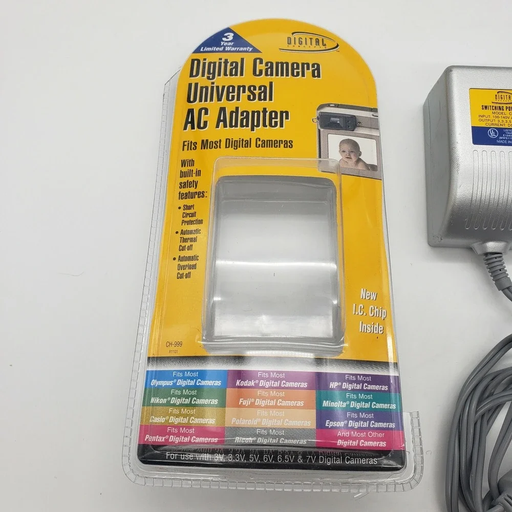 Digital Camera Universal AC Adapter ~Variable Voltage~‎ 100/240v Concepts Power